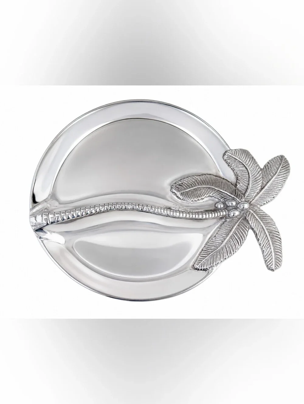 Mariposa Palmy Nights Palm Tree Aluminum Serving Platter 14
